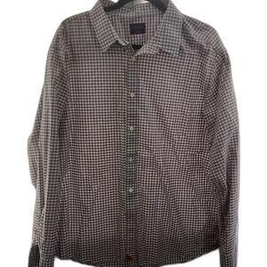 UNTUCKIT Men’s Sz XXL Long Sleeve Cotton Button Up Shirt Grey Check